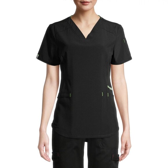 Scrubstar Tops - NWT Scrubstar Womens Scrub Top Size XS Moisture Control 4-Way Stretch Black